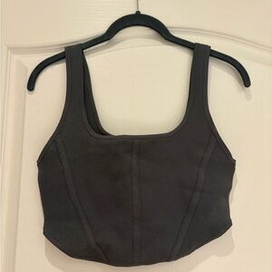 Aritzia Grey Cropped Tank Top